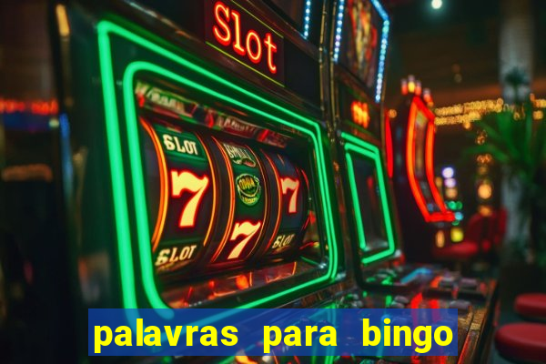 palavras para bingo cha de bebe